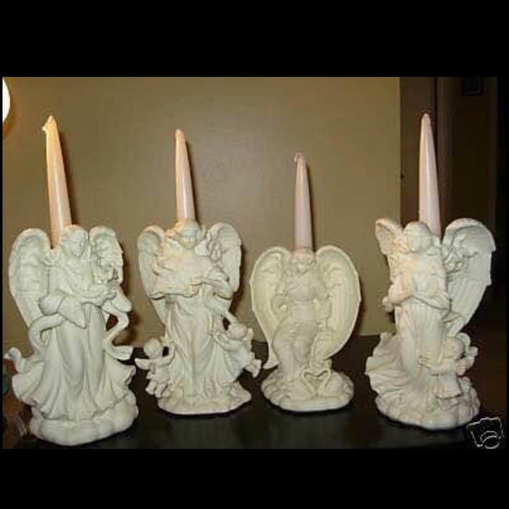 4 partylite candle holders